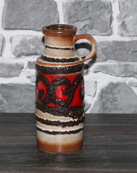 Scheurich Vase / 401-20 / 1970s / WGP West German Pottery / Ceramic Lava Glace Design